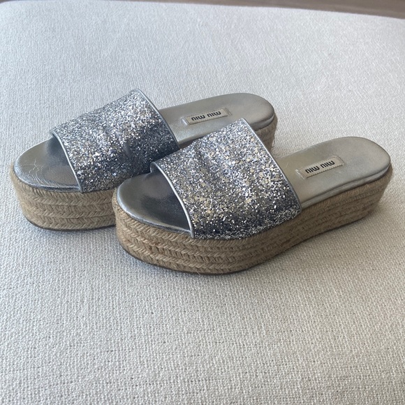 Miu Miu glitter sandals s.38 - Picture 2 of 9